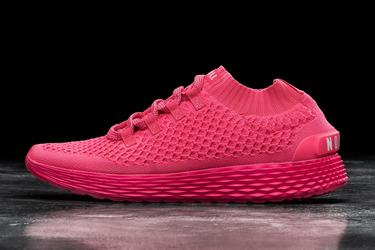 Nobull Neon Knit Runner Women's Running Shoes Pink | Australia (TI6235)